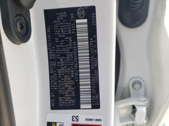 2022 TOYOTA CAMRY TRD 4T1KZ1AK2NU060846