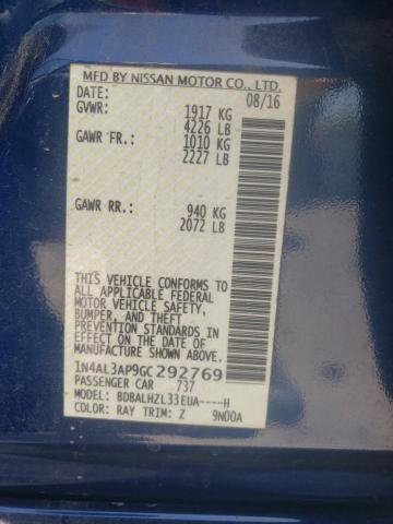 2016 NISSAN ALTIMA 2.5 1N4AL3AP9GC292769
