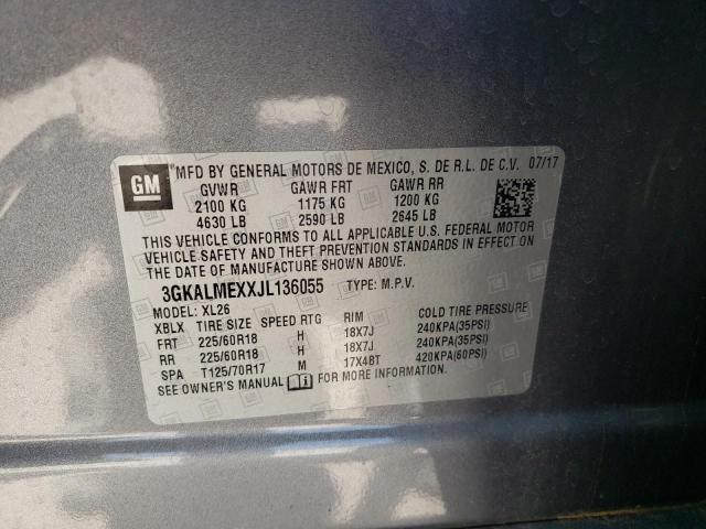 2018 GMC TERRAIN SL 3GKALMEXXJL136055