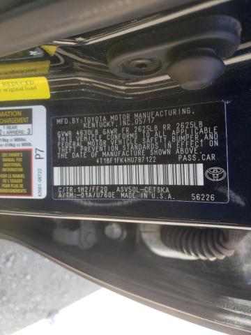 2017 TOYOTA CAMRY LE 4T1BF1FK4HU787122