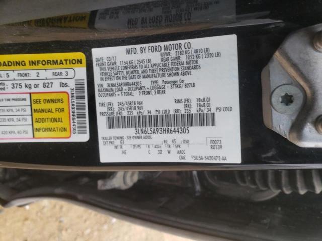 2017 LINCOLN MKZ PREMIE 3LN6L5A93HR644305