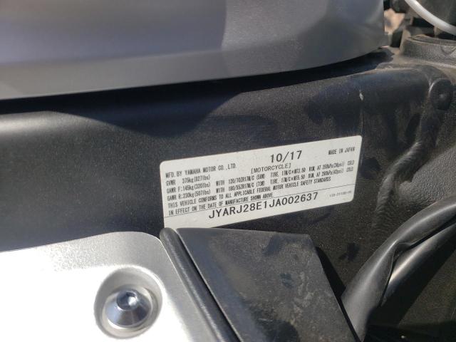 2018 YAMAHA YZFR6 JYARJ28E1JA002637