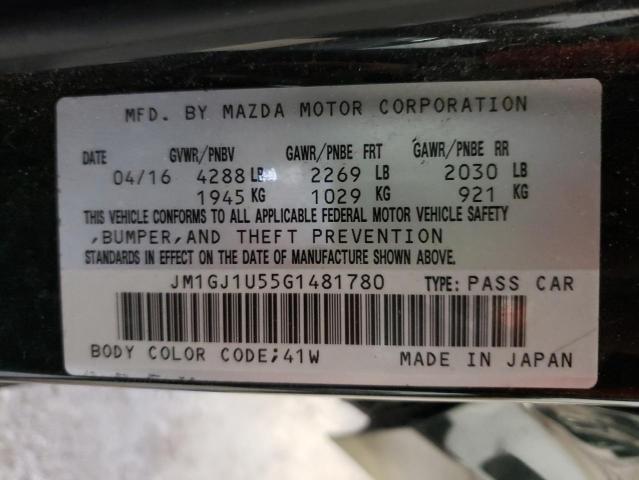 2016 MAZDA 6 SPORT JM1GJ1U55G1481780