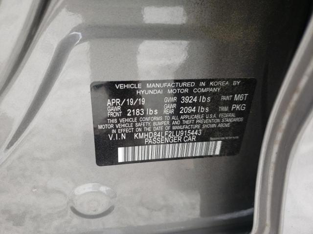 2020 HYUNDAI ELANTRA SE KMHD84LF2LU915443