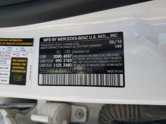 2016 MERCEDES-BENZ C 300 55SWF4JBXGU170196