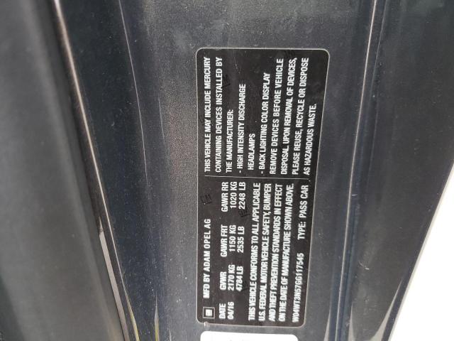 2016 BUICK CASCADA PR W04WT3N57GG117545