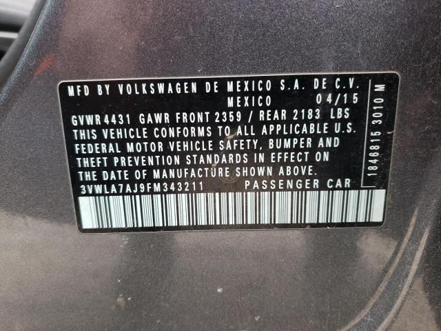 2015 VOLKSWAGEN JETTA TDI 3VWLA7AJ9FM343211