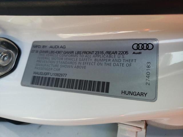 2018 AUDI A3 PREMIUM WAUGUGFF1J1092977
