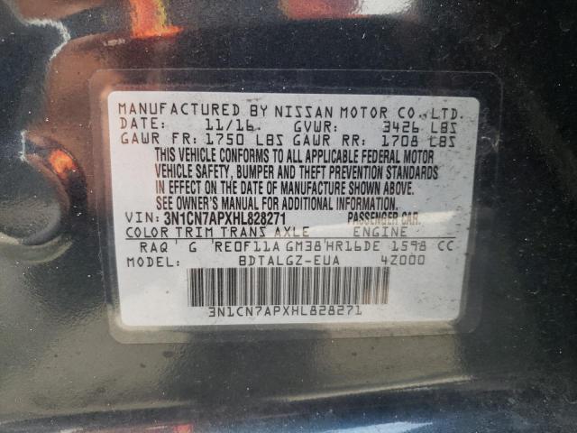 2017 NISSAN VERSA S 3N1CN7APXHL828271