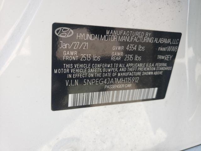 5NPEG4JA1MH115912 Hyundai Sonata Se 2021. Фото: 9