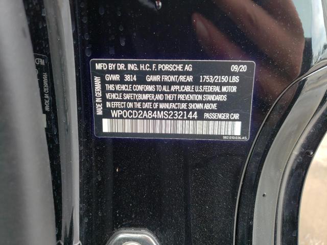 2021 PORSCHE BOXSTER GT WP0CD2A84MS232144