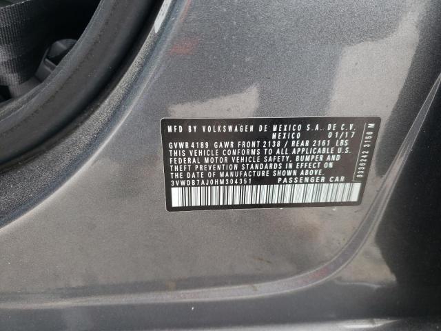 3VWDB7AJ0HM304351 Volkswagen Jetta Se 2017. Фото: 9
