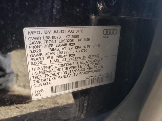 2017 AUDI Q7 PRESTIG WA1VAAF76HD015646