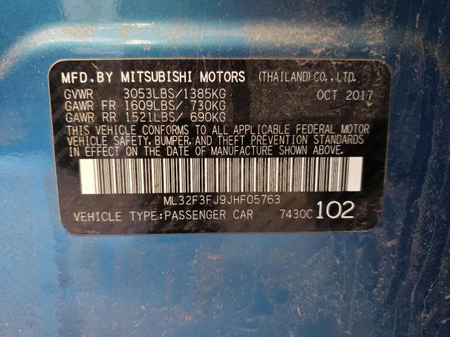 2018 MITSUBISHI MIRAGE ML32F3FJ9JHF05763