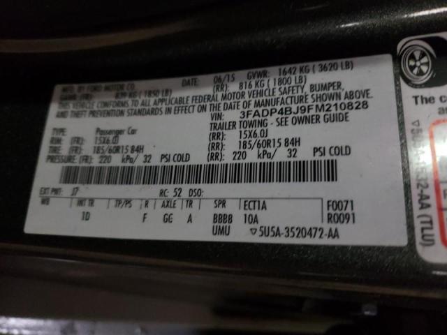 2015 FORD FIESTA SE 3FADP4BJ9FM210828