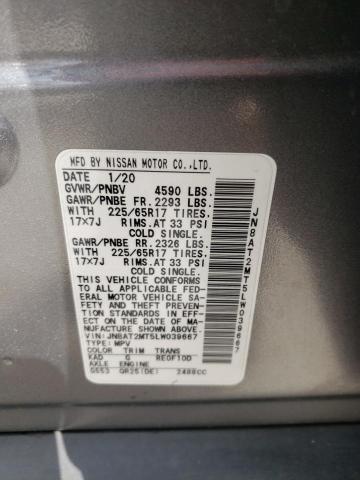 JN8AT2MT5LW039667 Nissan Rogue 2020. Фото: 9