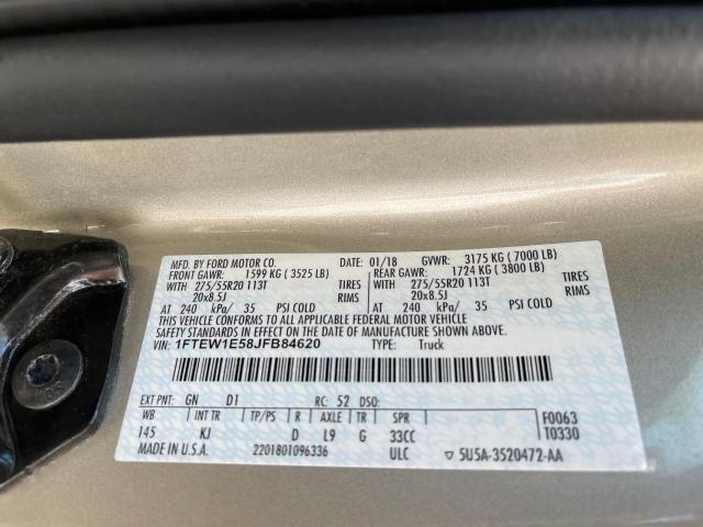 2018 FORD F150 SUPER 1FTEW1E58JFB84620