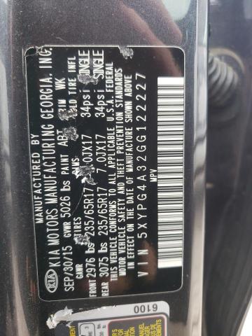 2016 KIA SORENTO LX 5XYPG4A32GG122227