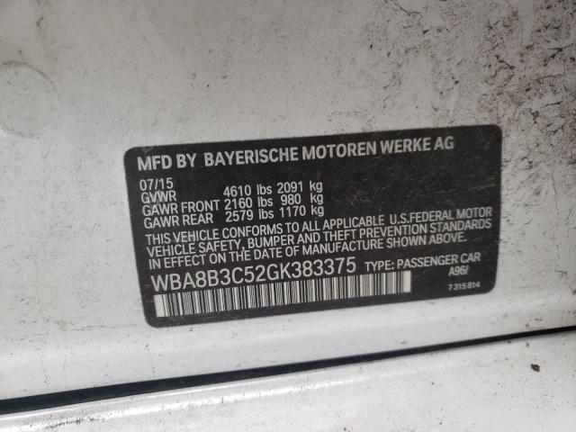 2016 BMW 340I WBA8B3C52GK383375