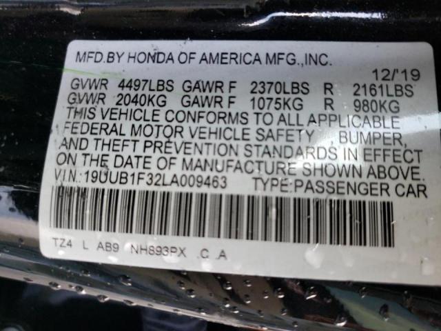 2020 ACURA TLX 19UUB1F32LA009463
