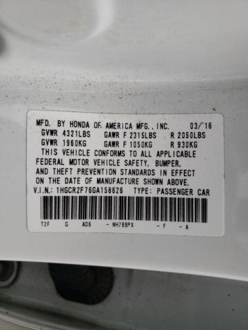 2016 HONDA ACCORD EX 1HGCR2F76GA158626