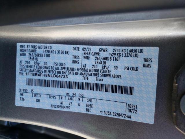 2022 FORD RANGER 1FTER4FH8NLD04733
