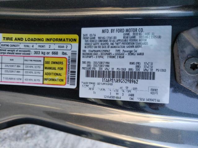2016 FORD MUSTANG 1FA6P8AM9G5298962