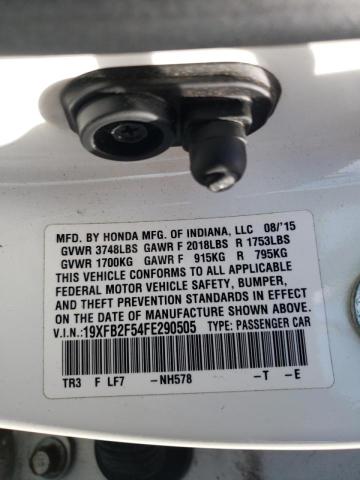 2015 HONDA CIVIC LX 19XFB2F54FE290505