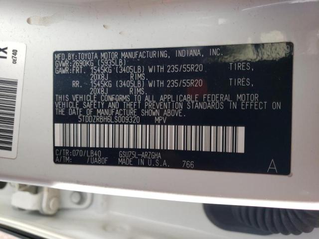 5TDDZRBH6LS009320 Toyota Highlander 2020. Фото: 9
