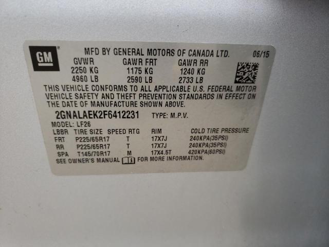 2015 CHEVROLET EQUINOX LS 2GNALAEK2F6412231