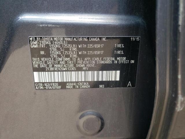 2016 TOYOTA RAV4 LE 2T3BFREV2GW413365