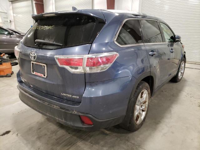 VIN 5TDDKRFH1ES071743 2014 Toyota Highlander, Limited no.4