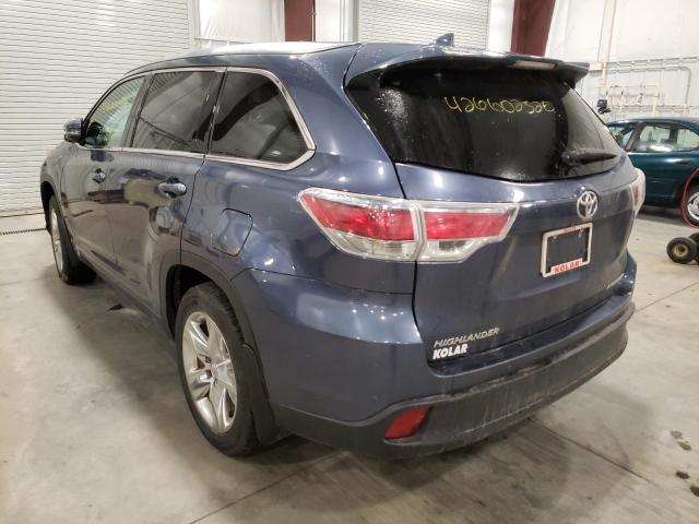 VIN 5TDDKRFH1ES071743 2014 Toyota Highlander, Limited no.3