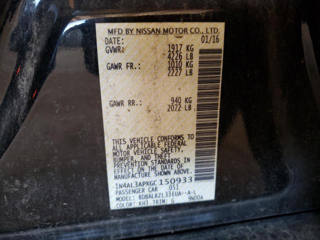2016 NISSAN ALTIMA 2.5 1N4AL3APXGC150933