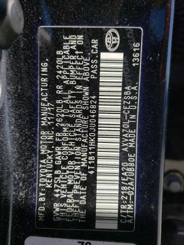 2018 TOYOTA CAMRY L 4T1B11HK0JU046824