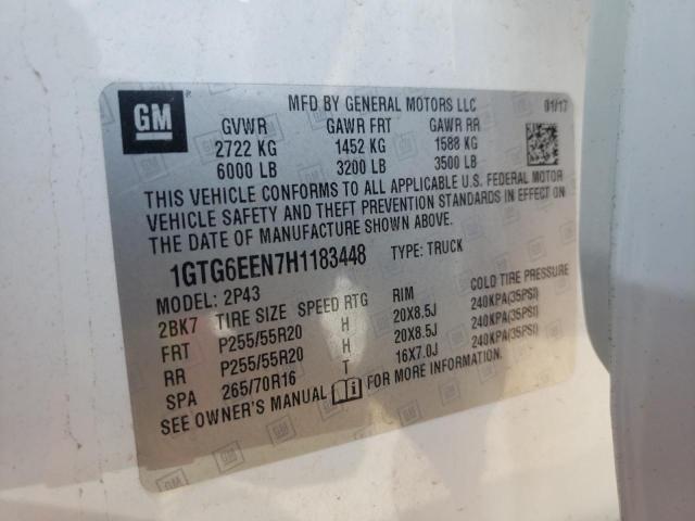 2017 GMC CANYON DEN 1GTG6EEN7H1183448