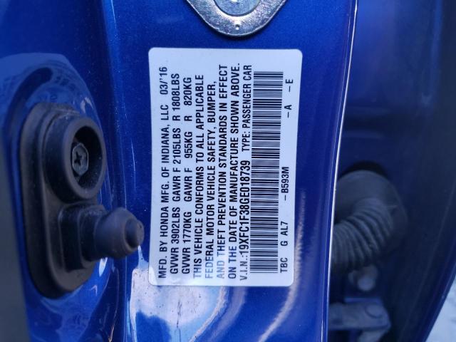 2016 HONDA CIVIC EX 19XFC1F38GE018739