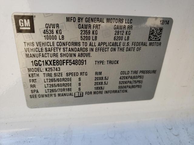 2015 CHEVROLET 2500 HD 1GC1KXE80FF548091