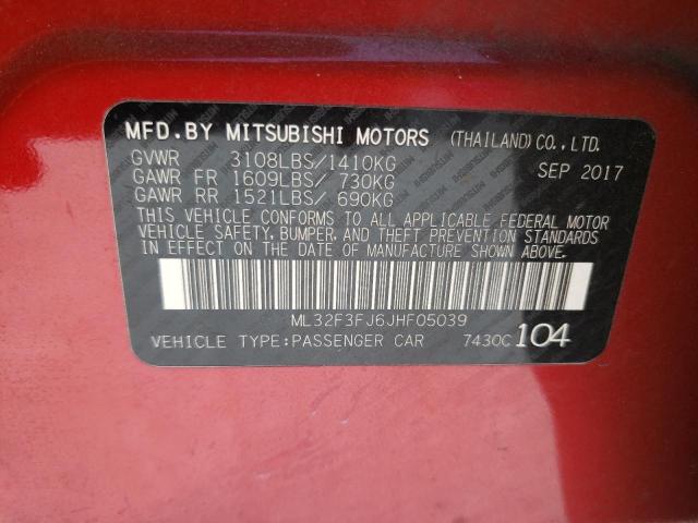 2018 MITSUBISHI MIRAGE G4 ML32F3FJ6JHF05039