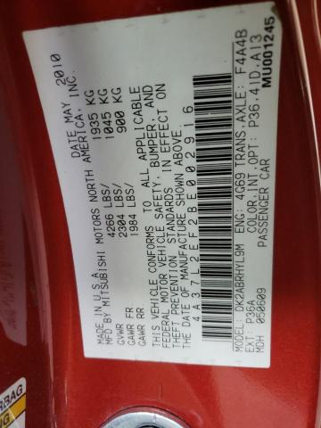 MITSUBISHI ECLIPSE 2011 RED Photo 10