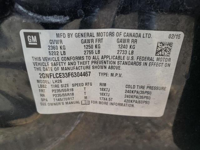 2015 CHEVROLET EQUINOX LT 2GNFLCE33F6304467