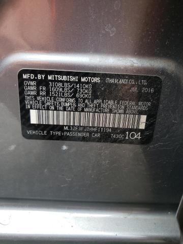 2017 MITSUBISHI MIRAGE G4 ML32F3FJ1HHF11194