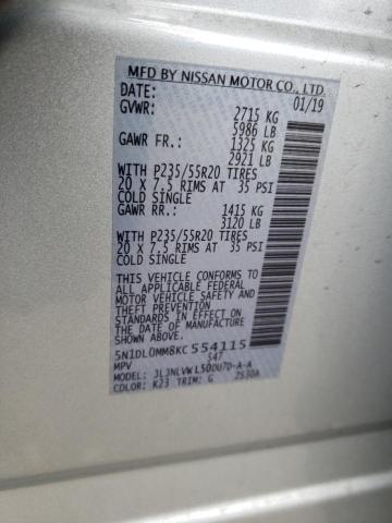 2019 INFINITI QX60 LUXE 5N1DL0MM8KC554115