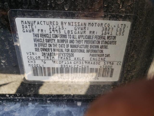 2015 NISSAN SENTRA S 3N1AB7AP9FY372506