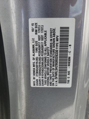 5FNRL5H29GB028330 HONDA All Models 2016