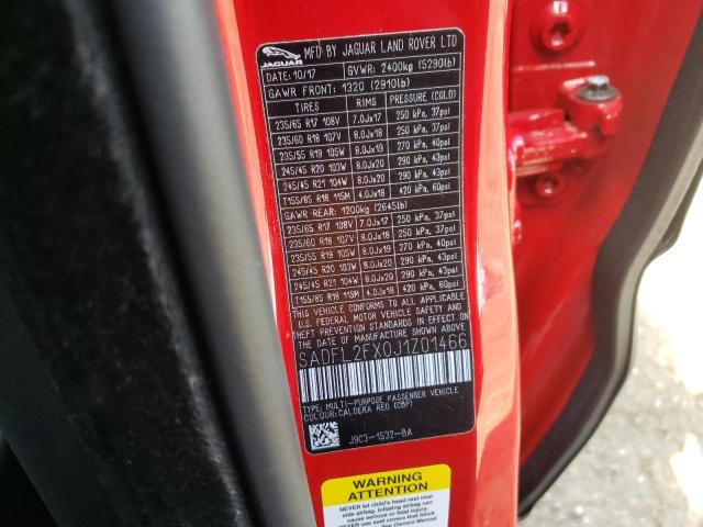 2018 JAGUAR E-PACE FIR SADFL2FX0J1Z01466