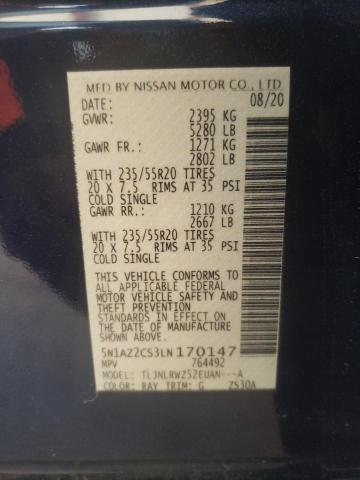 2020 NISSAN MURANO SL 5N1AZ2CS3LN170147