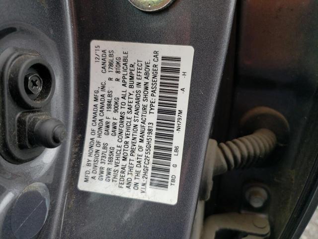 2016 HONDA CIVIC LX 2HGFC2F55GH519813