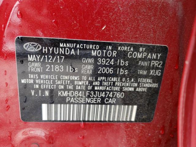 2018 HYUNDAI ELANTRA SE KMHD84LF3JU474760