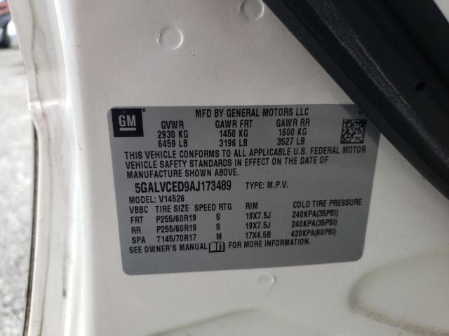 5GALVCED9AJ173489 Buick Enclave 2010. Фото: 9